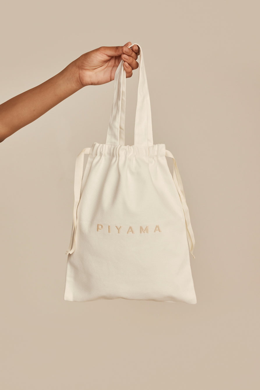 Embroidered Cotton Tote