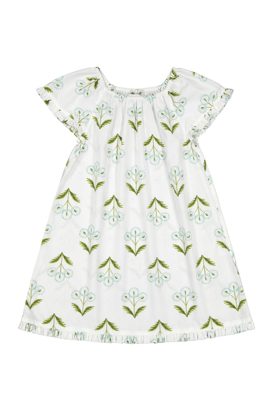 Girls Betty Lounge Dress - Dandelion Blue