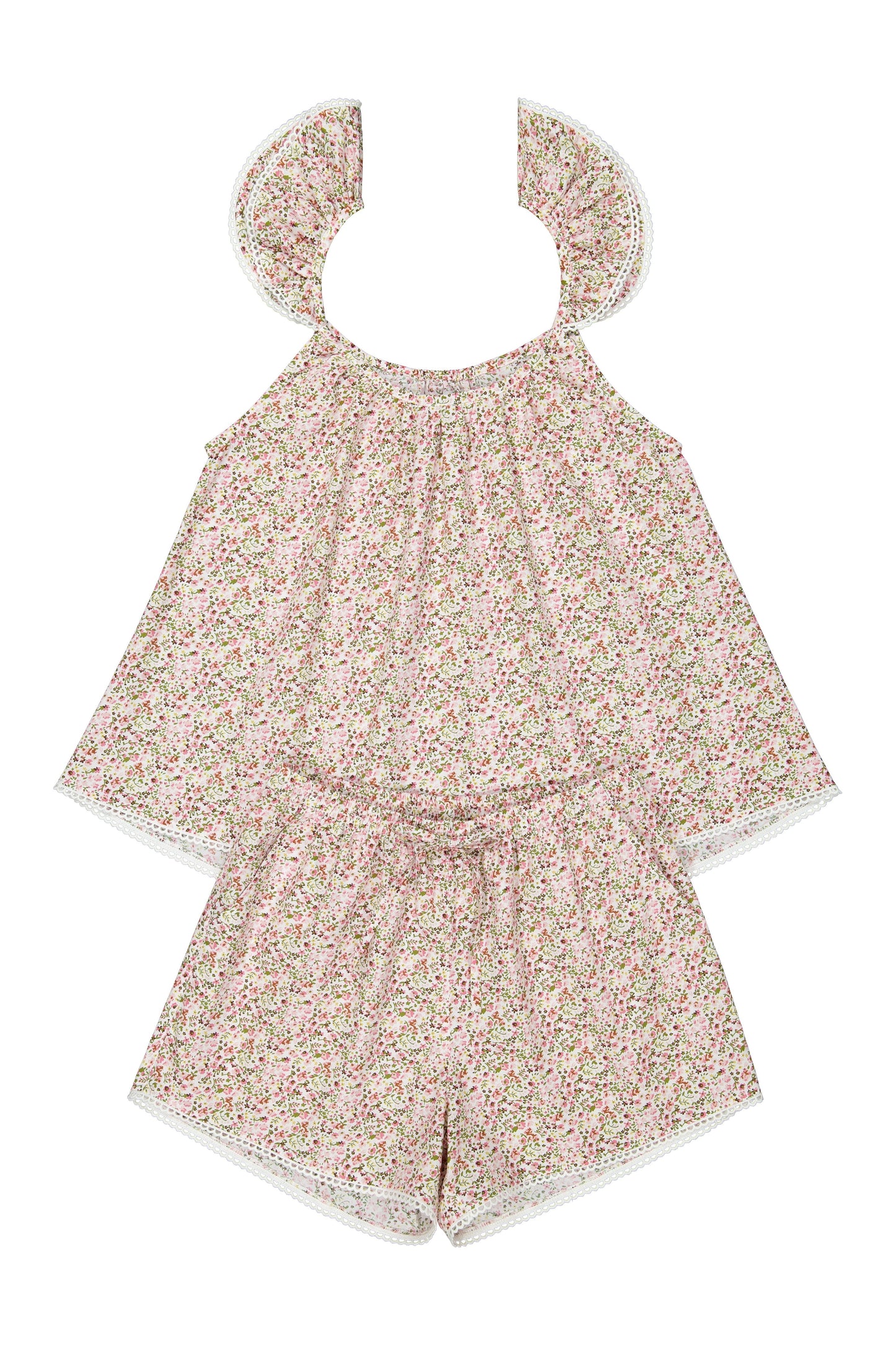 Indah Wing Sleep Set - Floret Pink + Trim