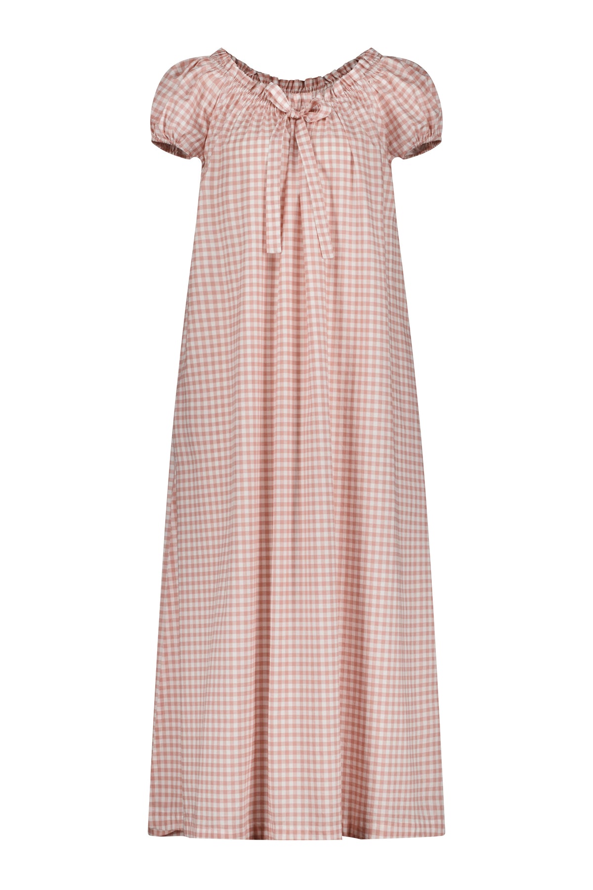 Lily Lounge Dress - Gingham - Petal Pink