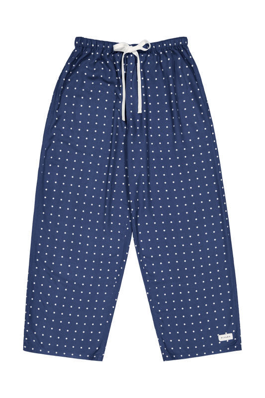 Mens Sleep Pants - Ecovero™ - Indigo Dot