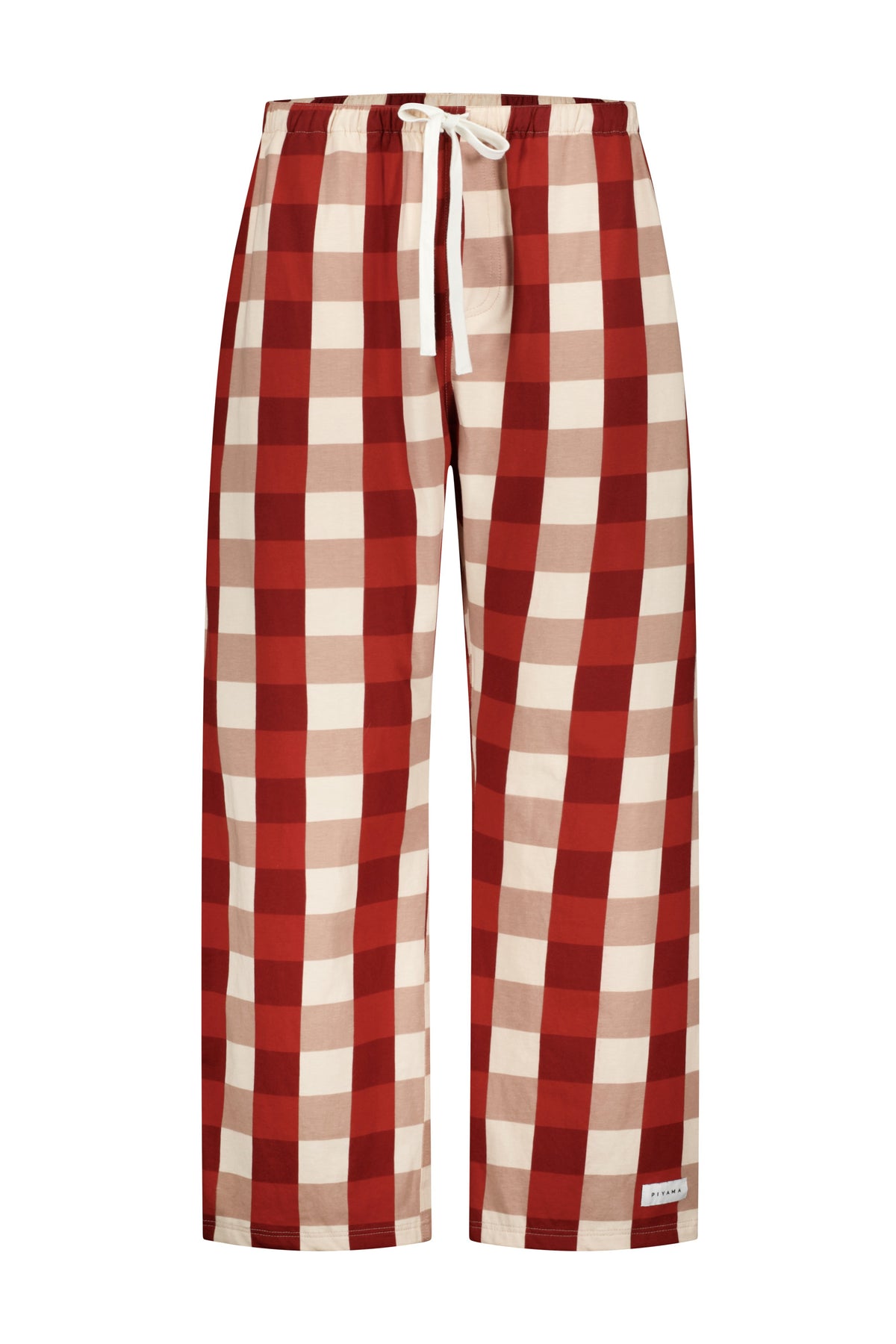 Mens Lounge Pants - Cotton Jersey - Holiday Plaid