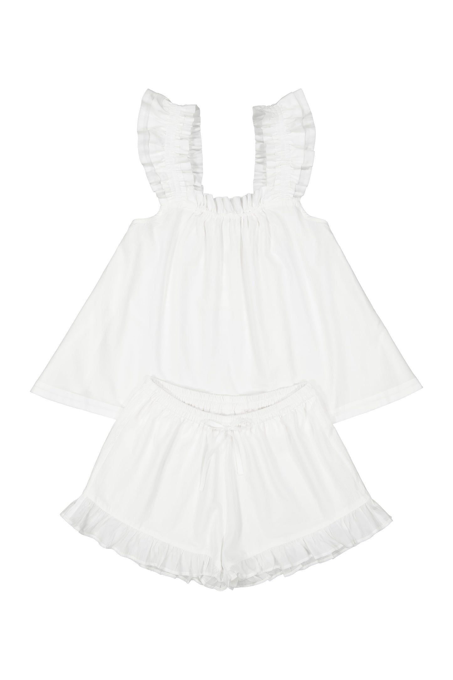 Nicolette Sleep Set - White Washed Cotton