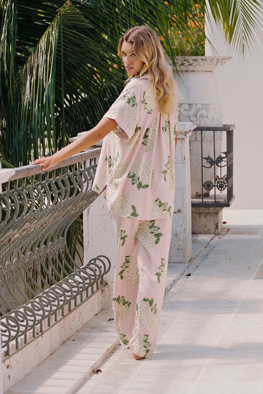 Abigail Sleep Set - Long Pants - ECOVERO™ - Heirloom Hydrangea Pink
