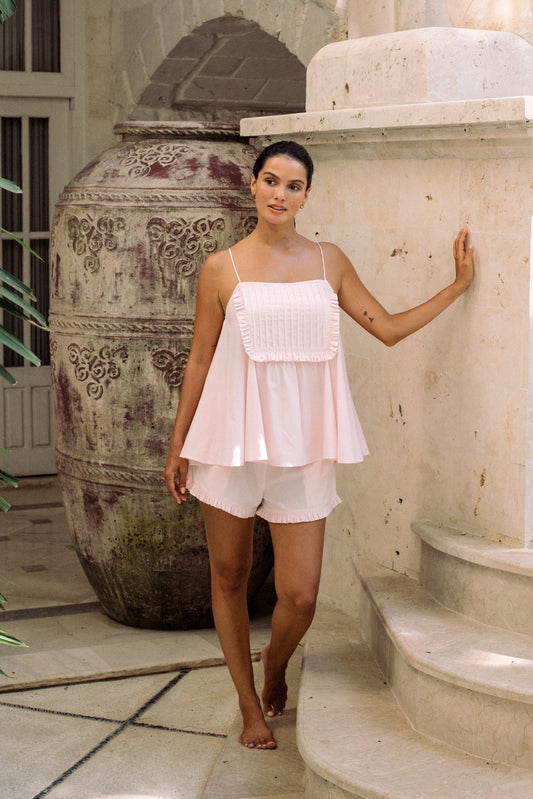 Lydia Sleep Set - Cotton Modal - Ballet Pink