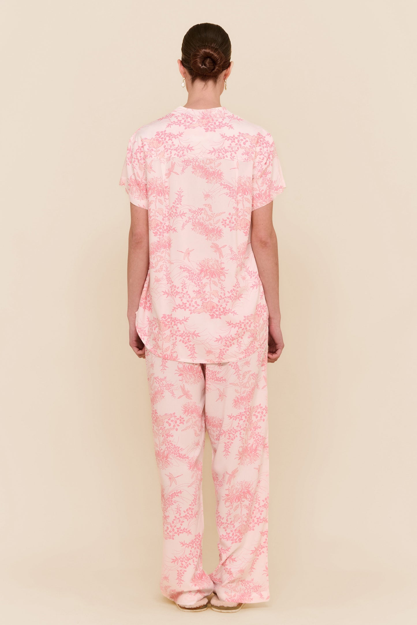 Maggie Pyjama Set - Long Pants - Summer Toile - Pink