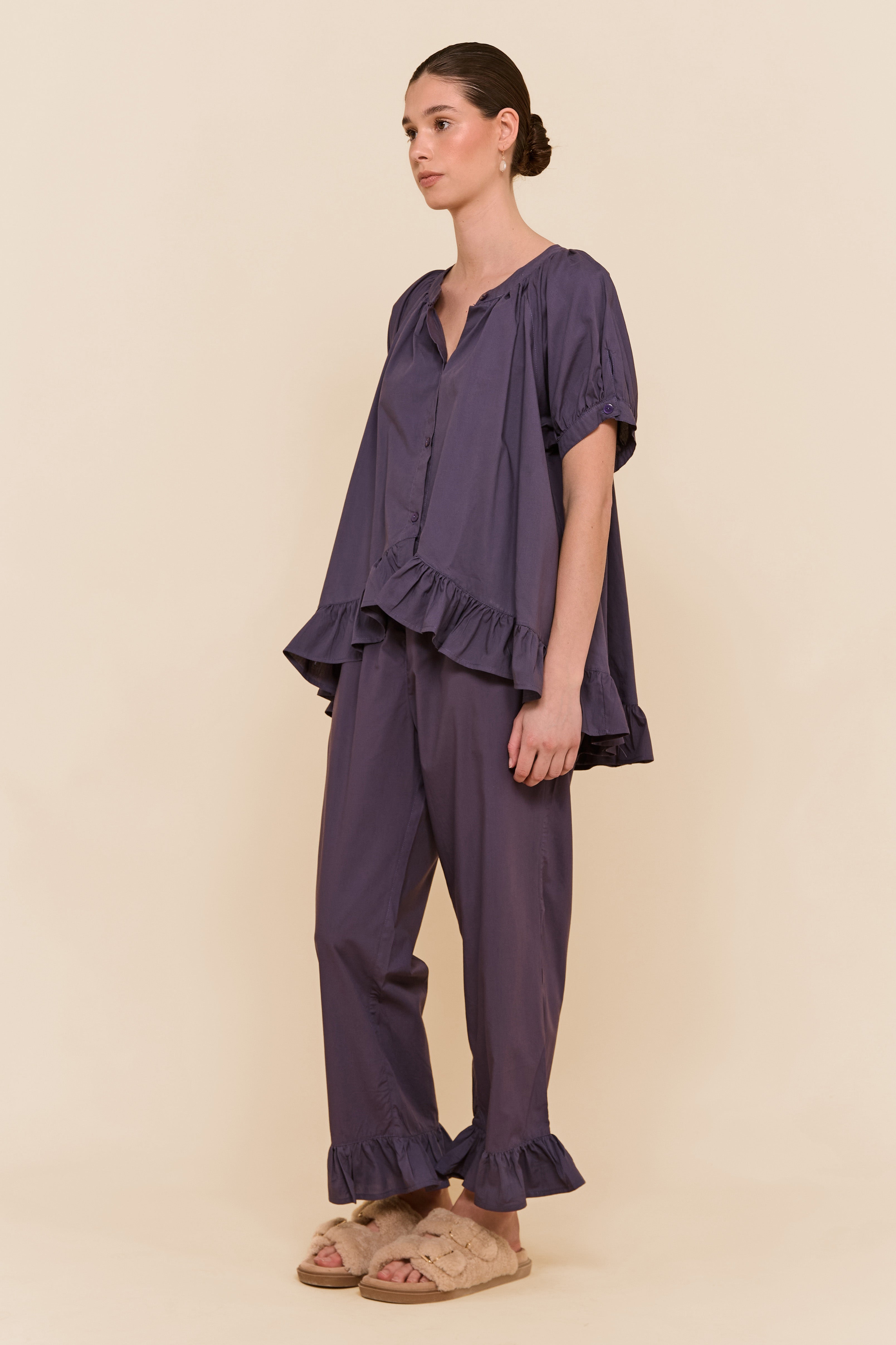 Sophie Sleep Set - Pants - Cotton Modal - Midnight – Piyama USD