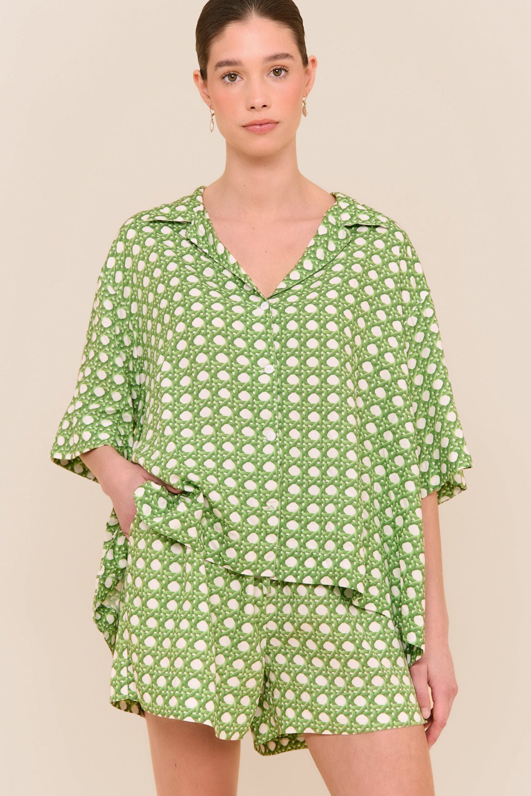 Lounge Set - Rattan Green