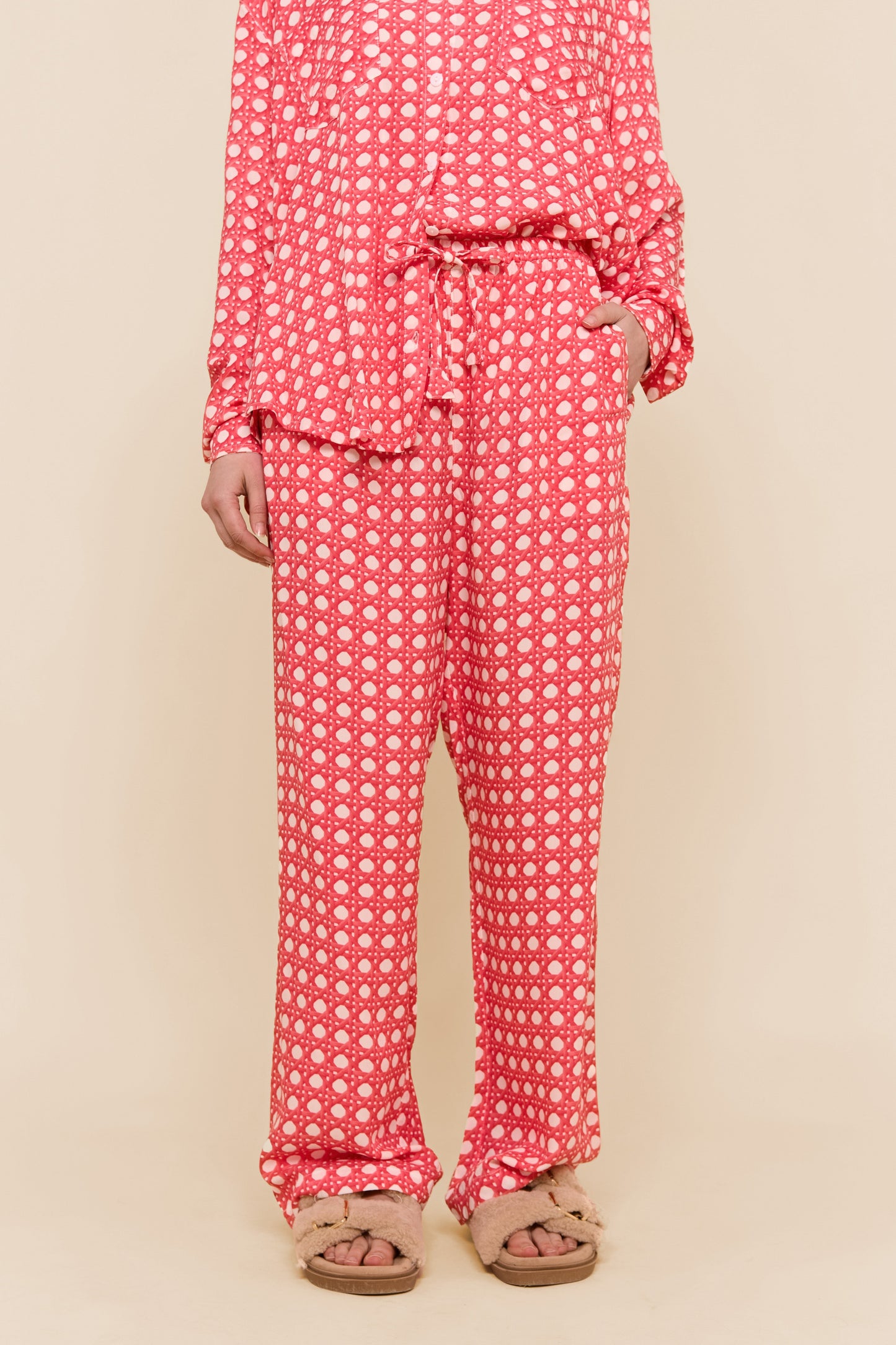 Marlon Long Sleep Set - Rattan - Raspberry Pink