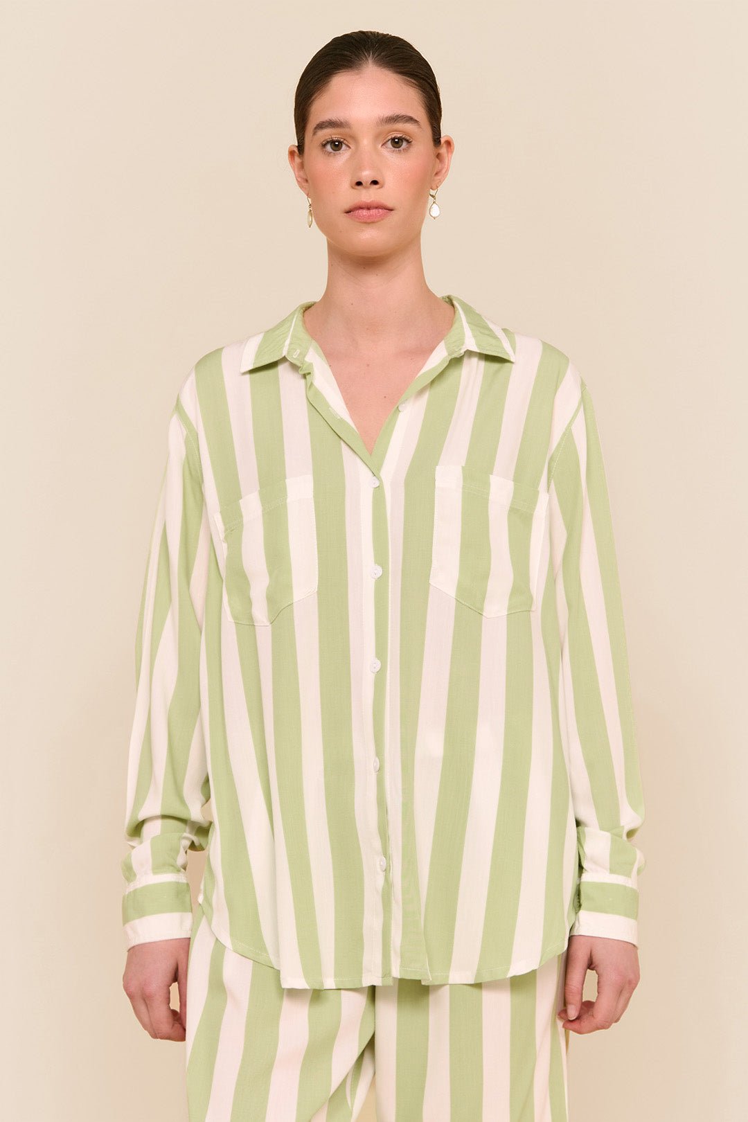 Marlon Long Sleep Set - Stripe - Margarita
