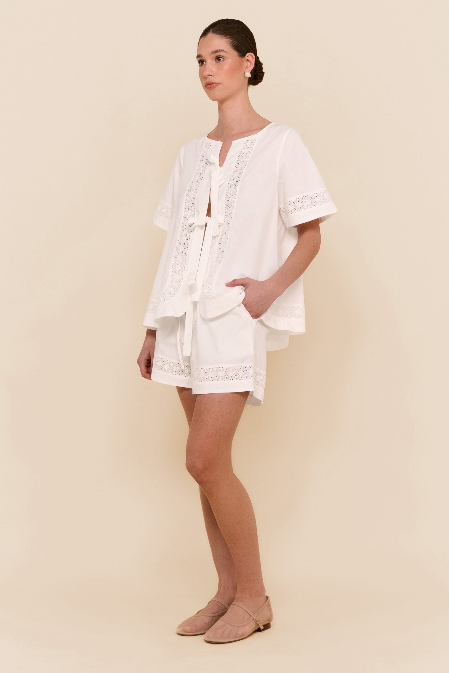 Giselle Lounge Set - Cotton Modal - Off White