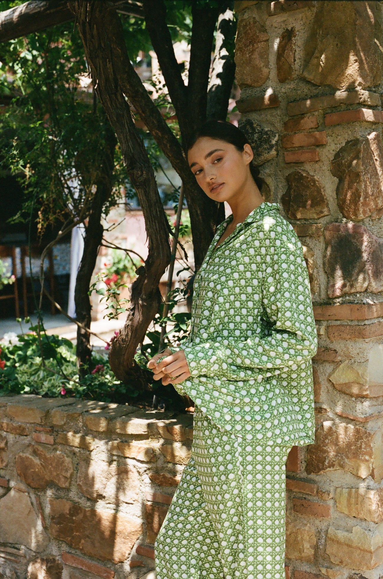 Lounge Set - Long - Rattan Green