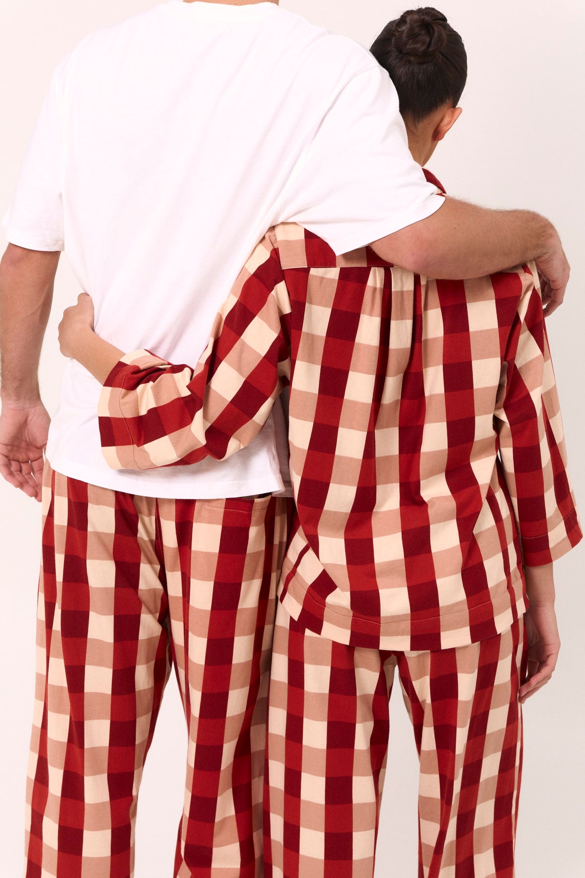 Peta Lounge Set - Cotton Jersey - Holiday Plaid