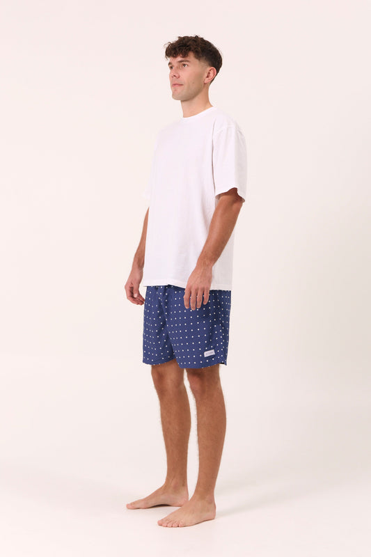 Mens Boxers - ECOVERO™ - Indigo Dot