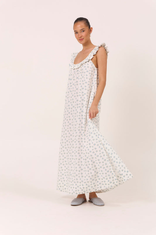 Margot Nightie - Cotton Modal - Meadow Blue
