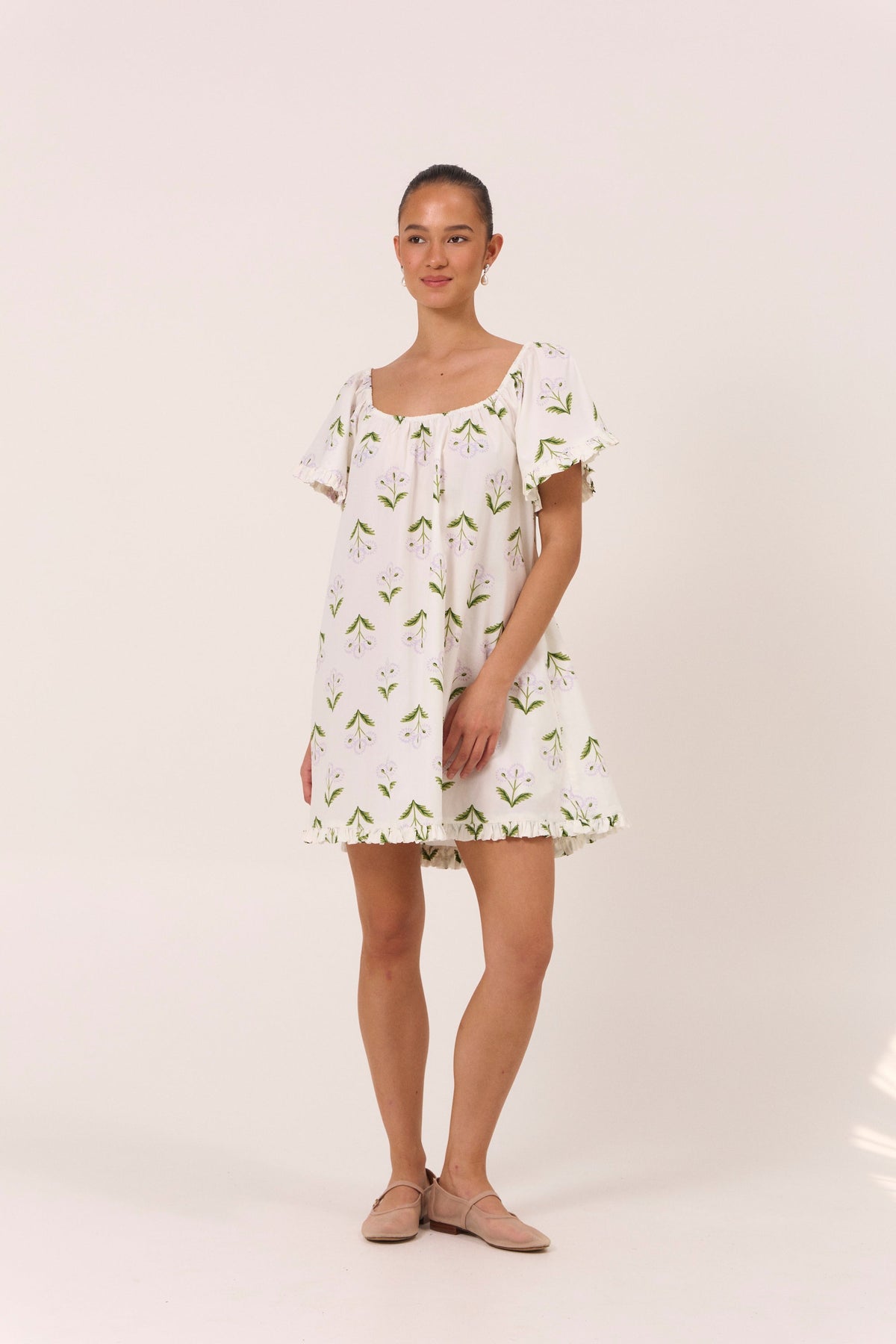 Betty Lounge Dress - Cotton Modal - Dandelion Lilac