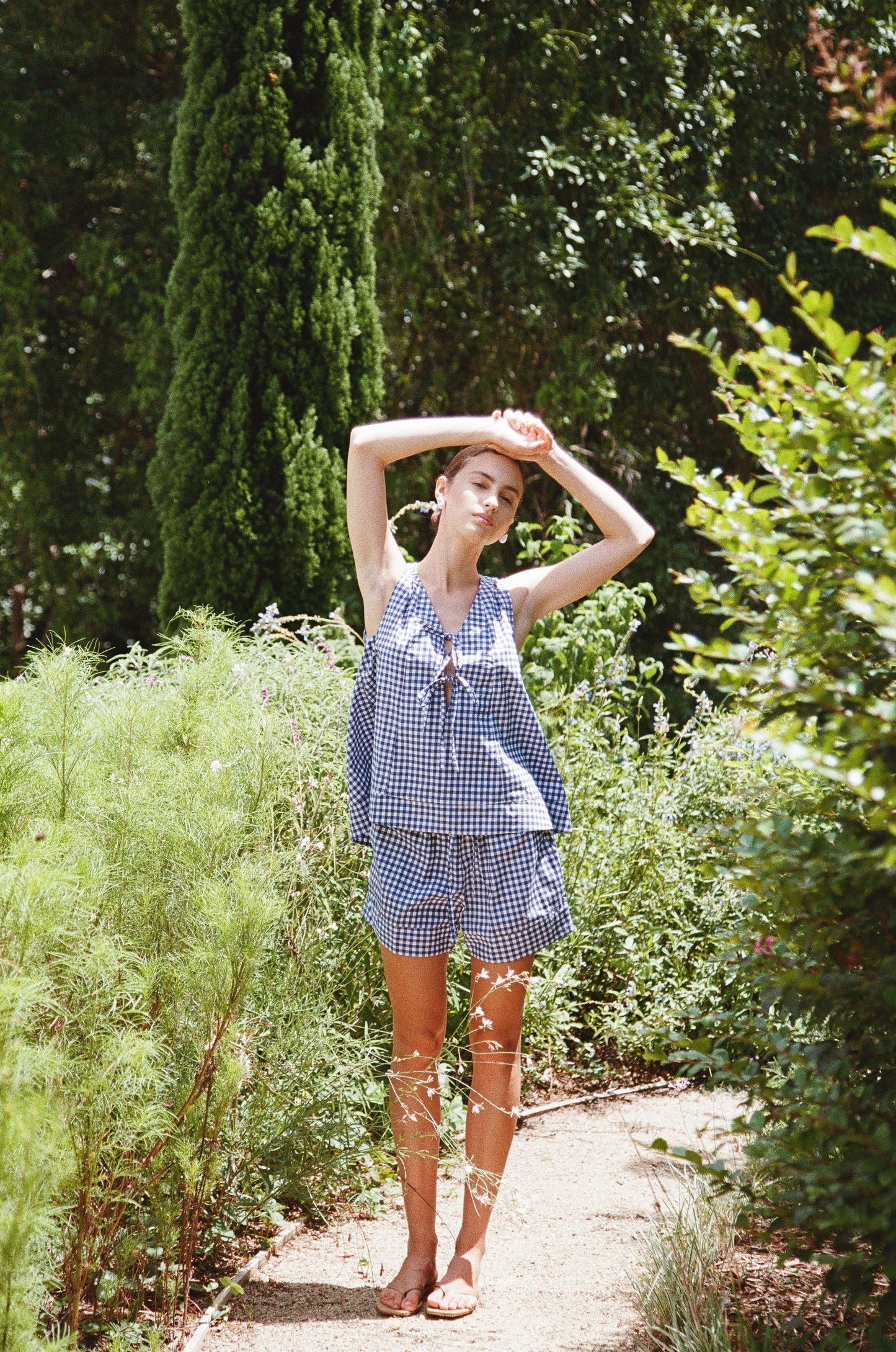 Andy Lounge Set - Gingham - Navy