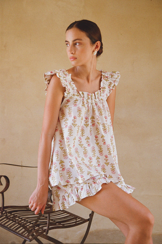 Nicolette Sleep Set - Cotton - Lotus Flower