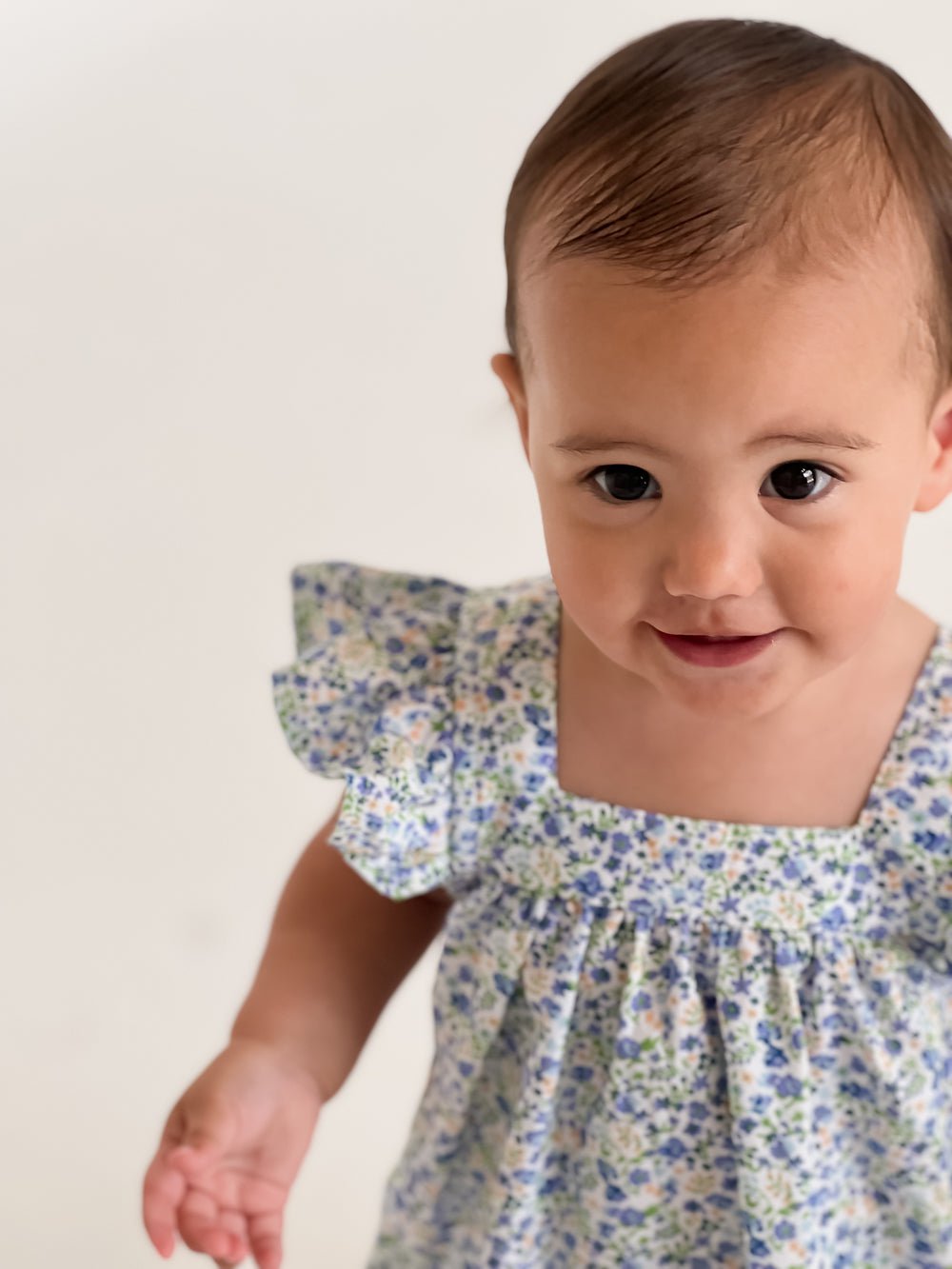 Harriet Lounge Dress - Cotton - Floret Blue