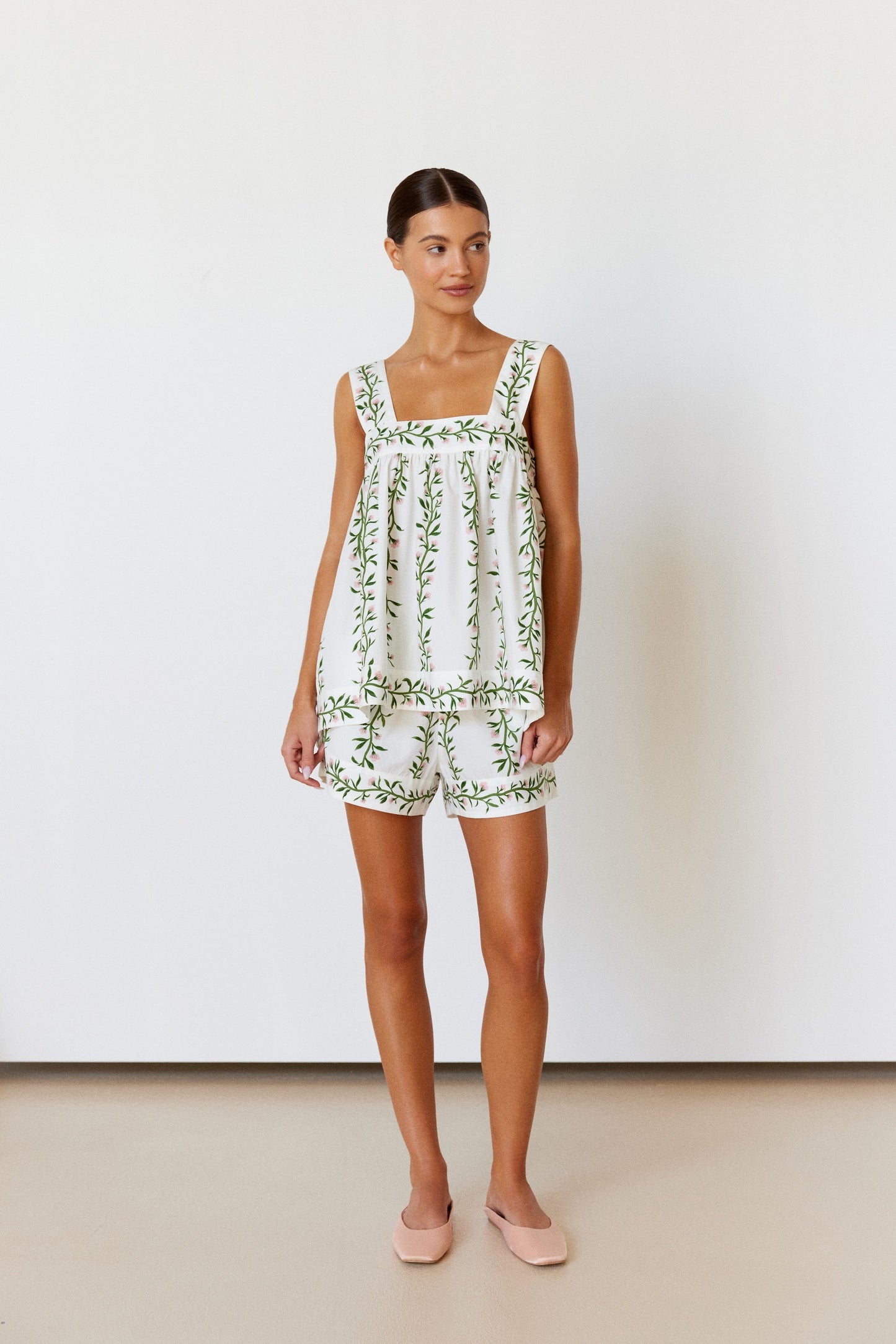 Suzette Sleep Set - Cotton - Vine Pink