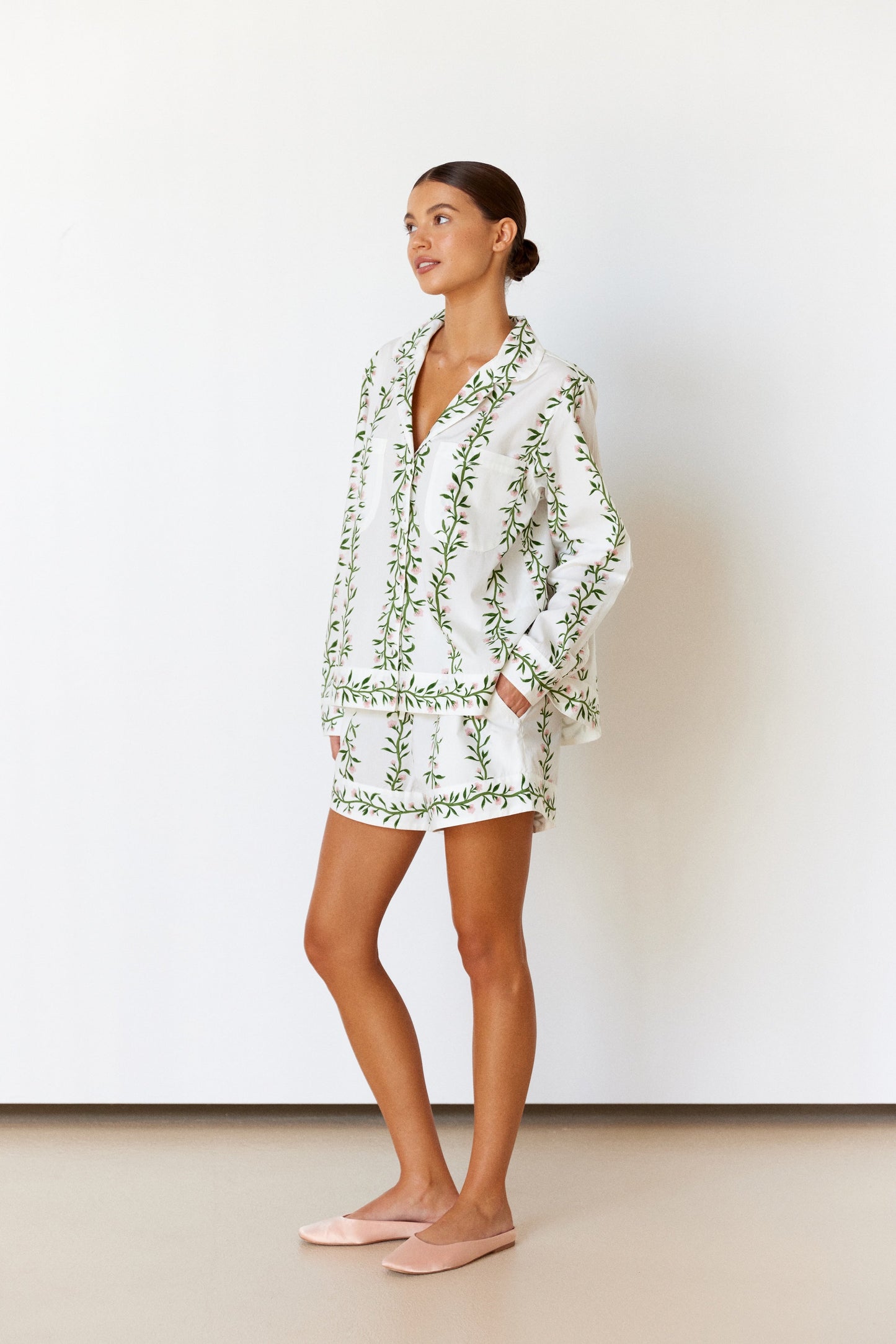 Emily Sleep Set - Long Sleeve - Vine Pink