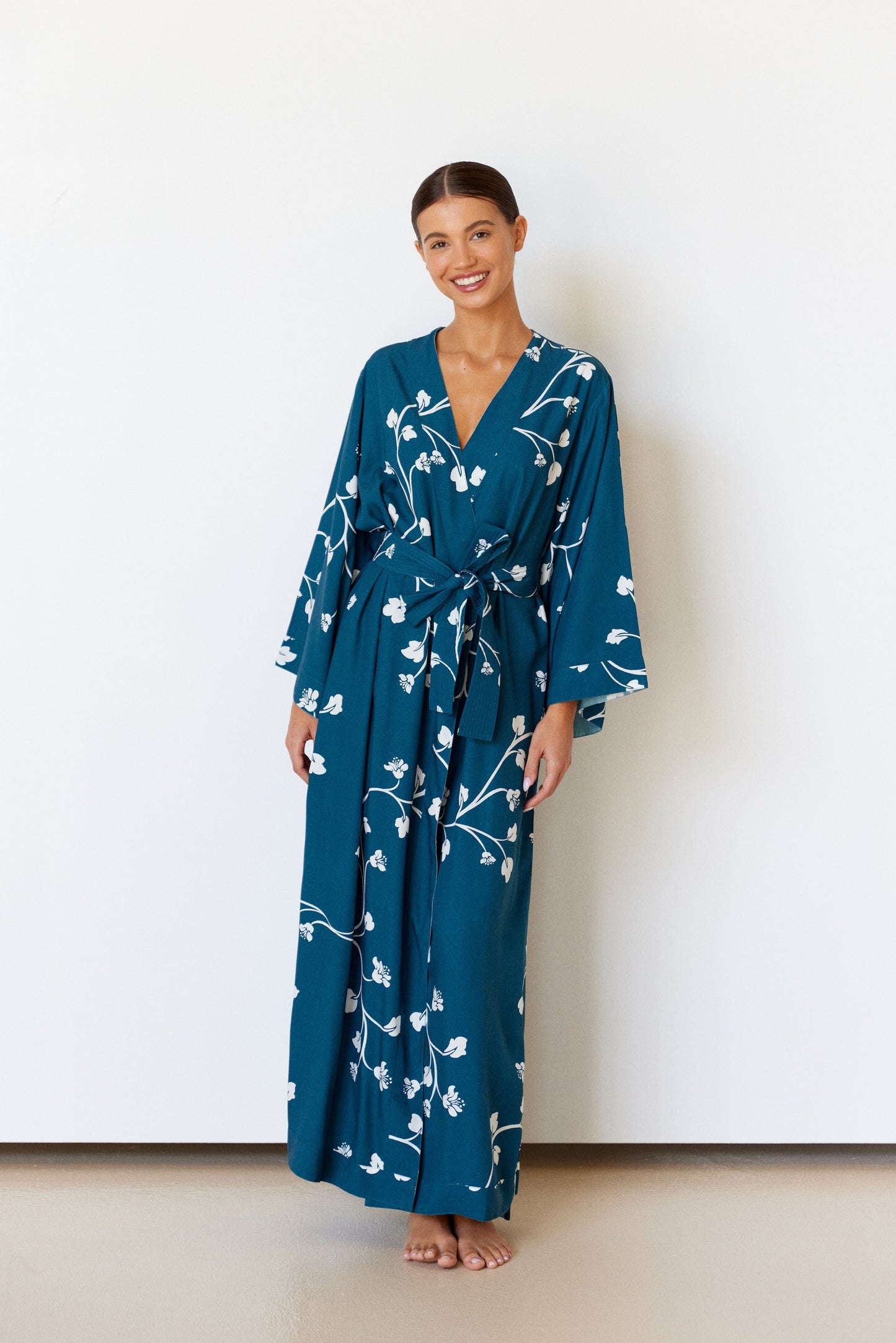 Alice Kimono Robe - Long - ECOVERO™ - Sweet Pea