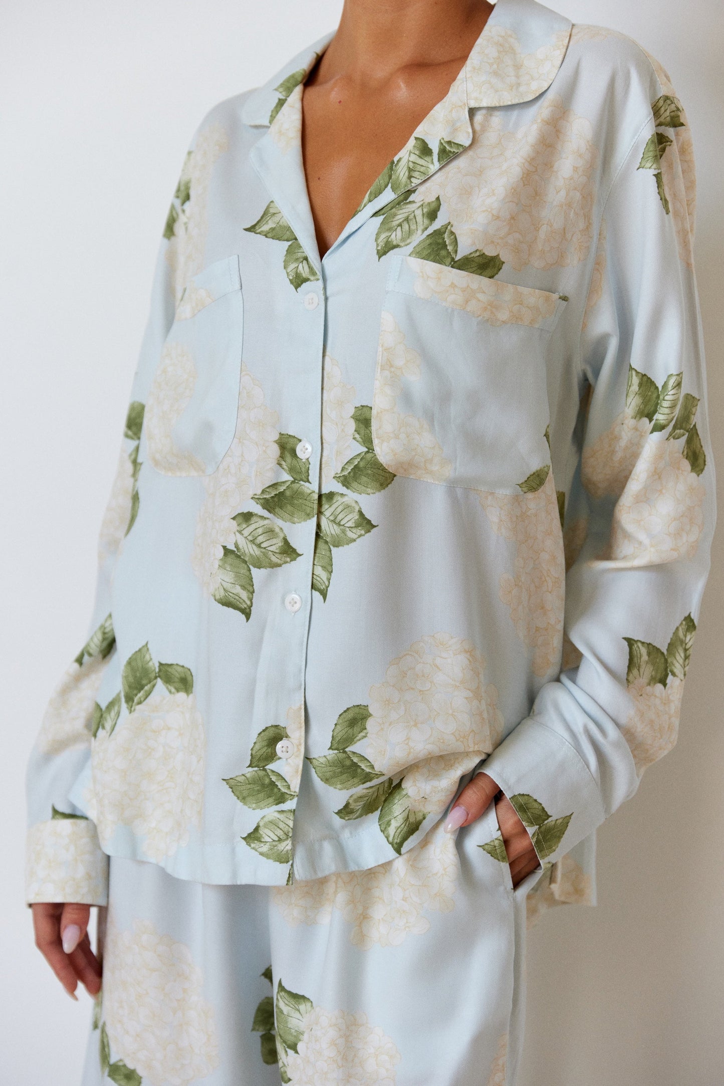 Abigail Sleep Set - Long - Heirloom Hydrangea