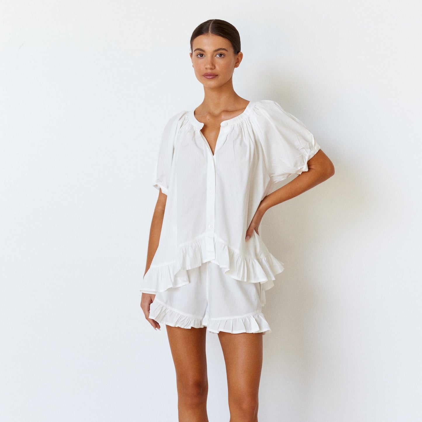 Sophie Sleep Set - Cotton Modal - Off White