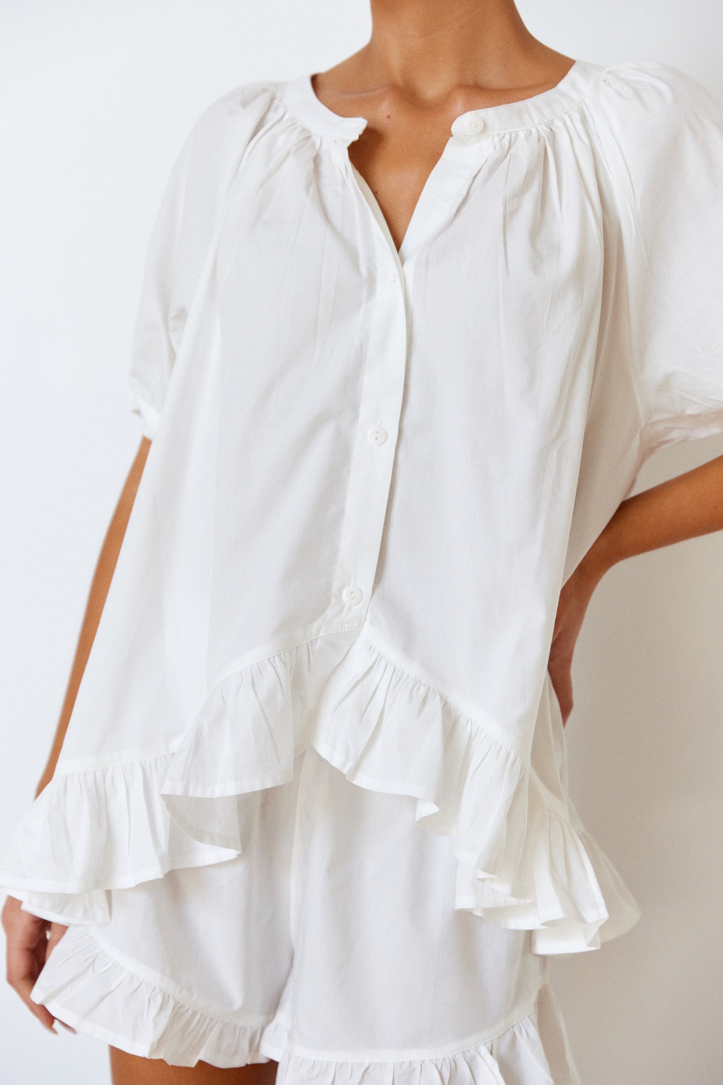 Sophie Sleep Set - Cotton Modal - Off White