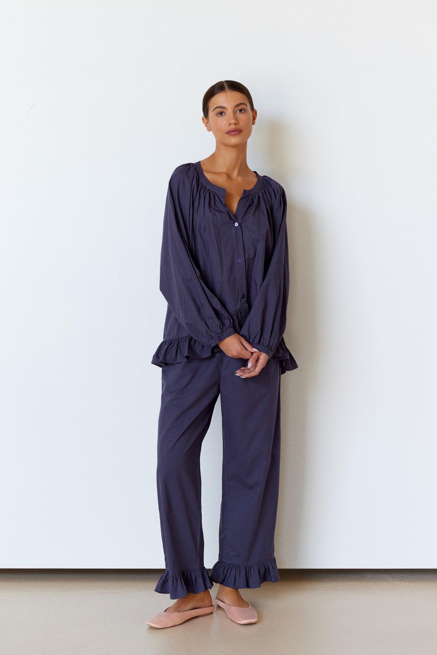 Sophie Sleep Set - Long - Cotton Modal - Midnight