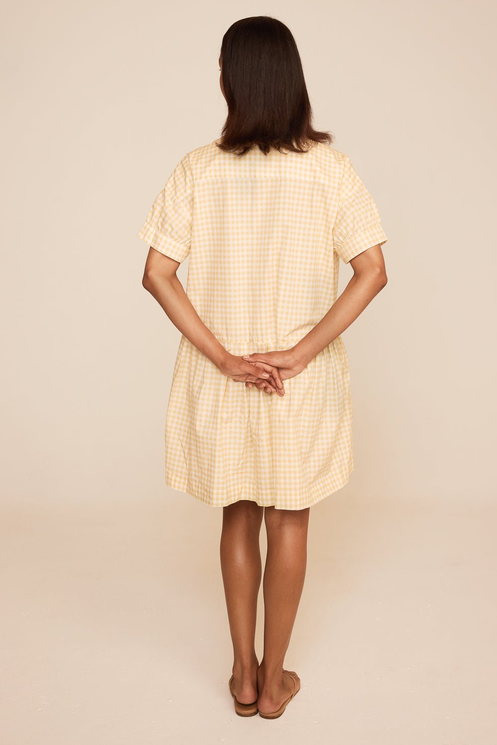 Cosima Dress - Cotton - Gingham Yellow