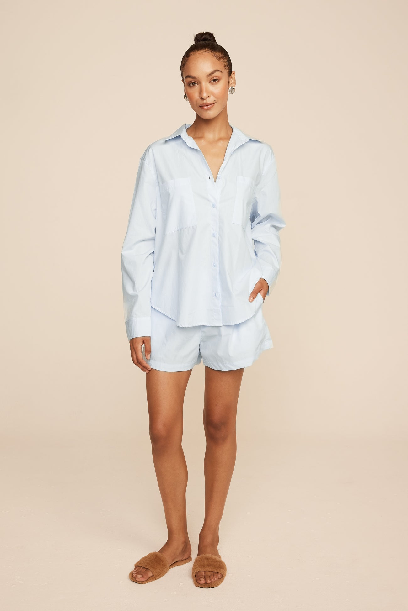 Stevie Lounge Set - Cotton - Baby Blue