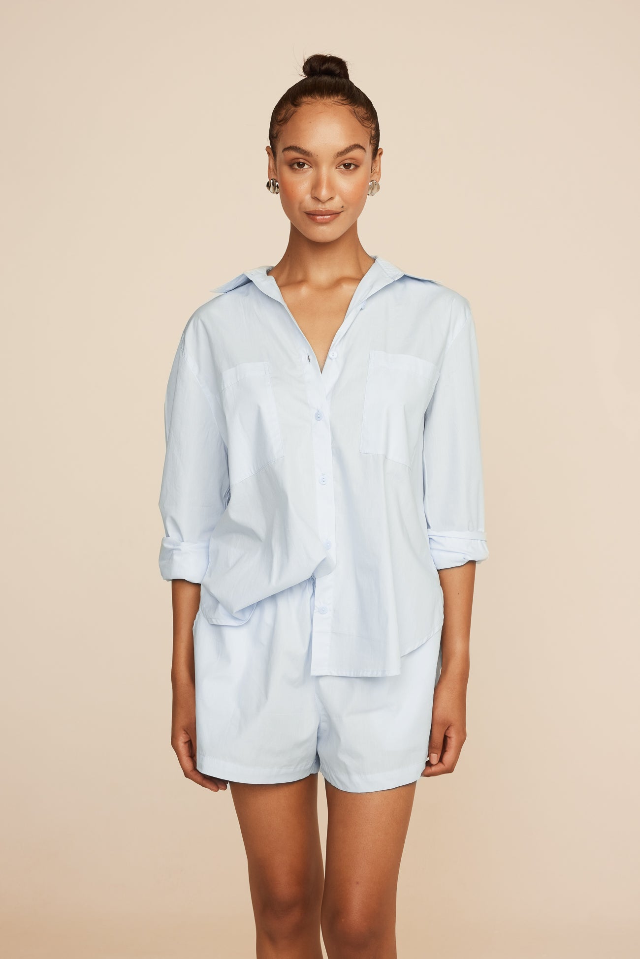 Stevie Lounge Set - Cotton - Baby Blue