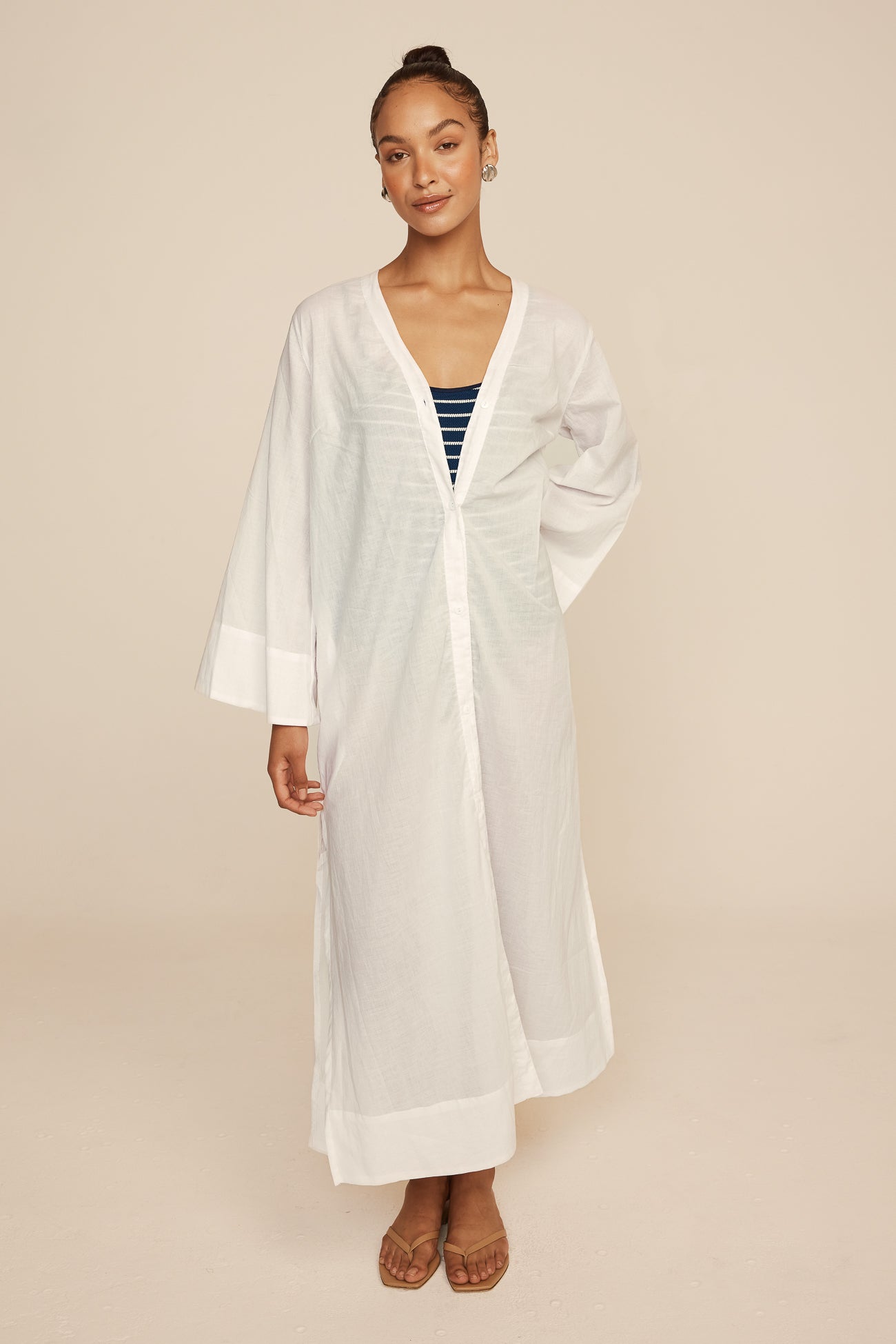 Vera Cover-Up - Cotton Voile - White