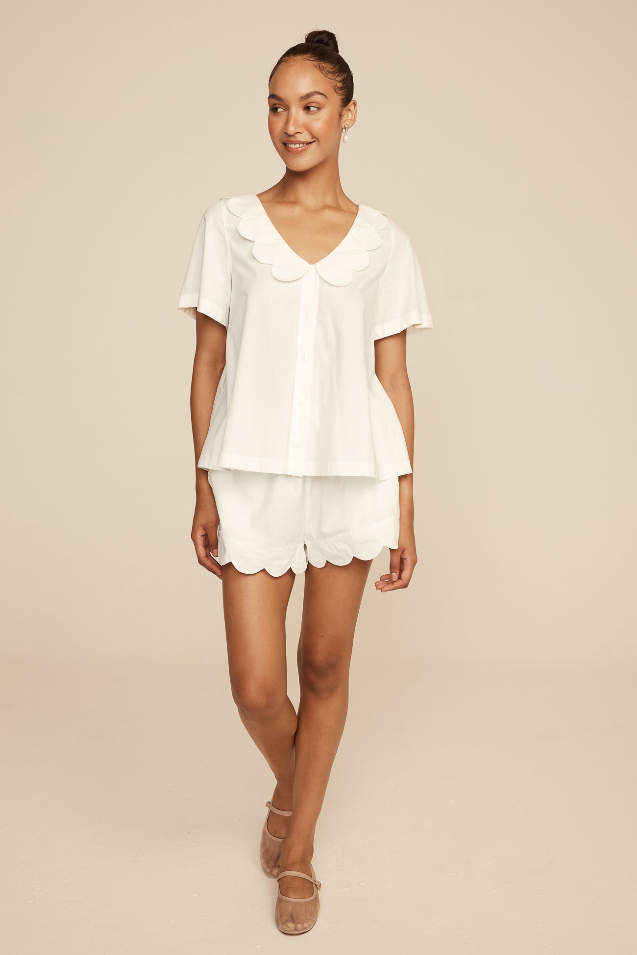 Penelope Sleep Set - Cotton Modal - Off White