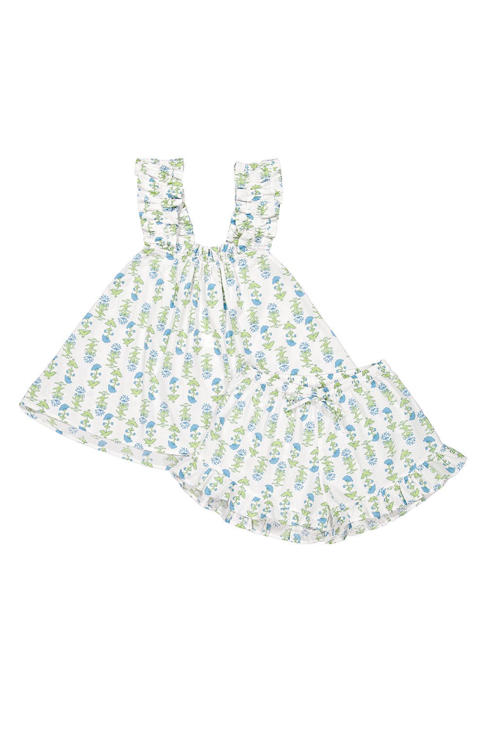 Nicolette Sleep Set - Cotton - Lotus Flower - Blue