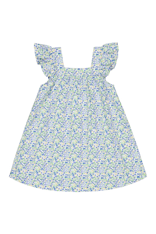 Harriet Lounge Dress - Cotton - Floret Blue