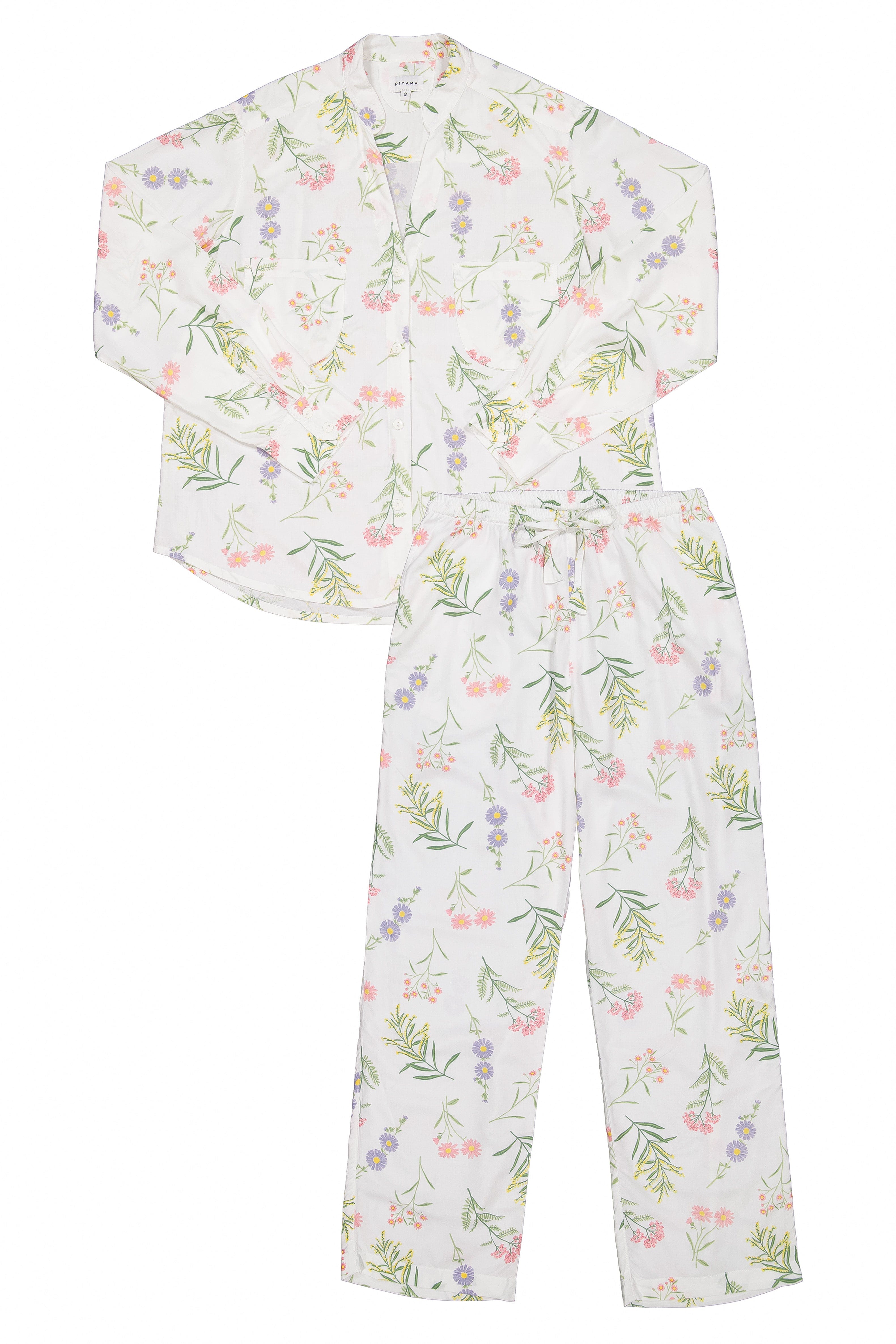 Maggie Pajama Set - Long - Wild Flower – Piyama USD