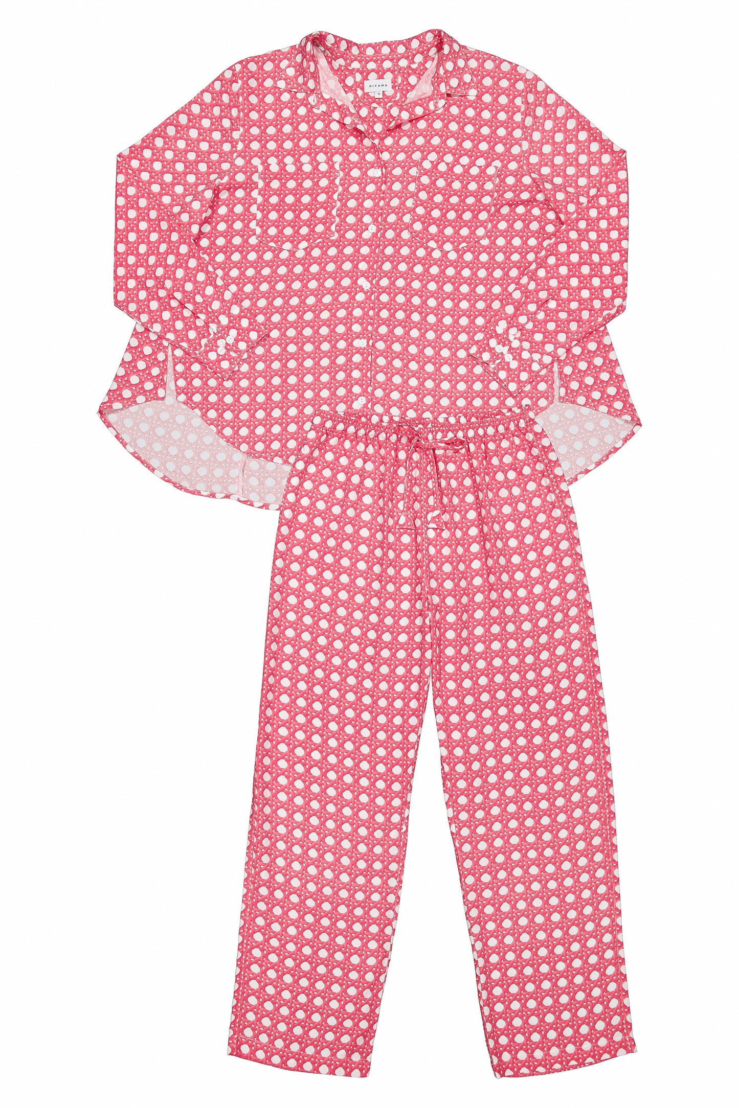 Marlon Long Sleep Set - Rattan - Raspberry Pink