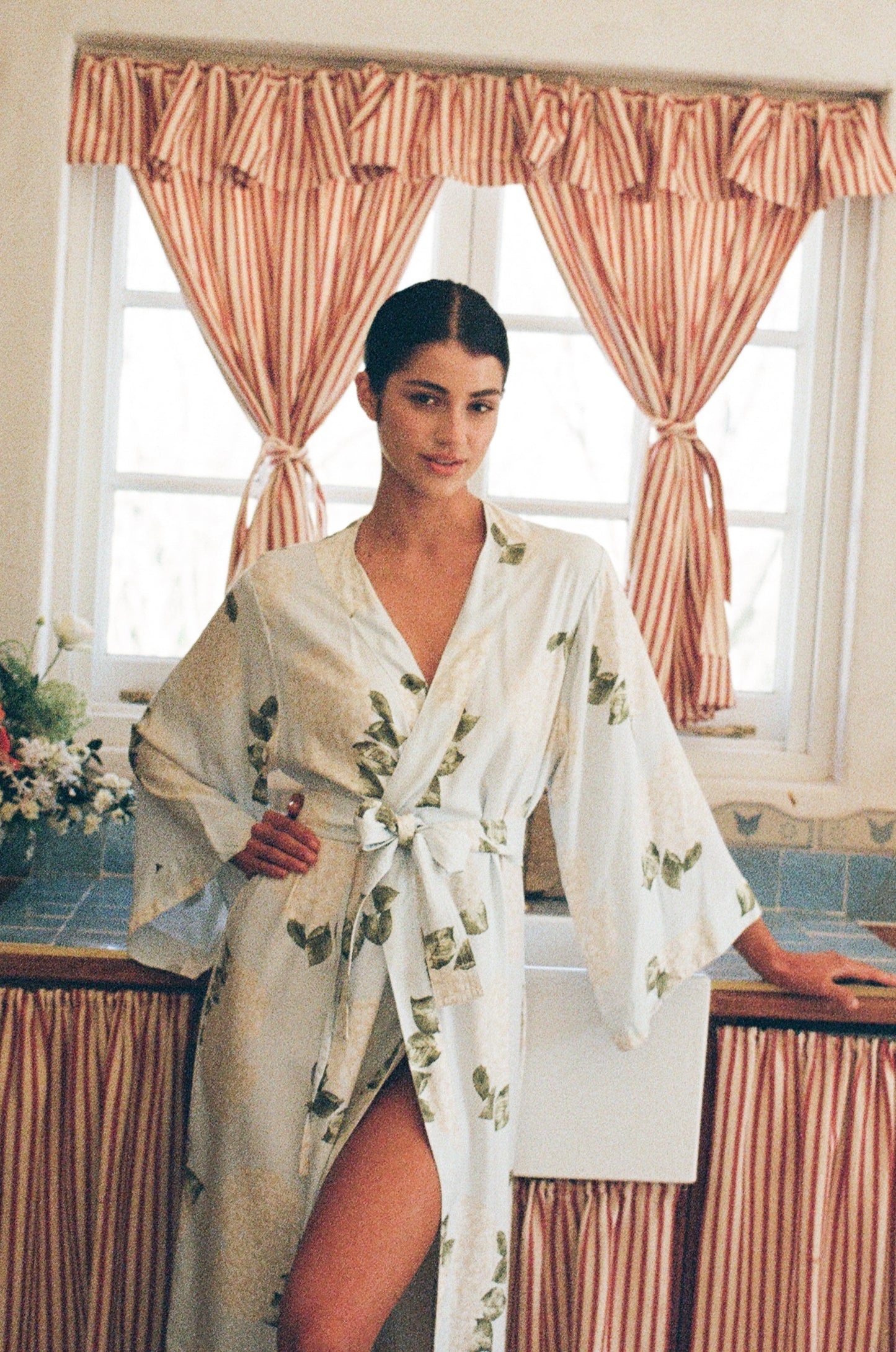 Alice Kimono Robe - Long - Heirloom Hydrangea