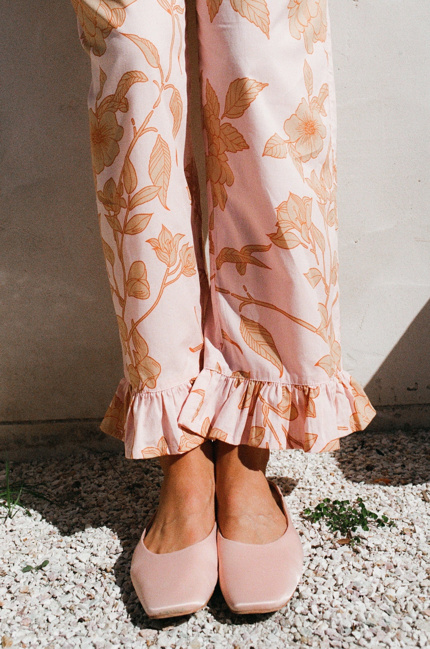 Sophie Sleep Set - Pants - Cotton Modal - Romantic Floral Peach