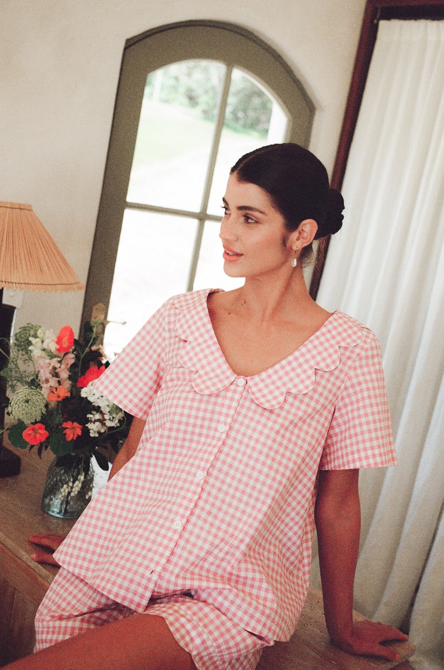 Penelope Sleep Set - Gingham Berry