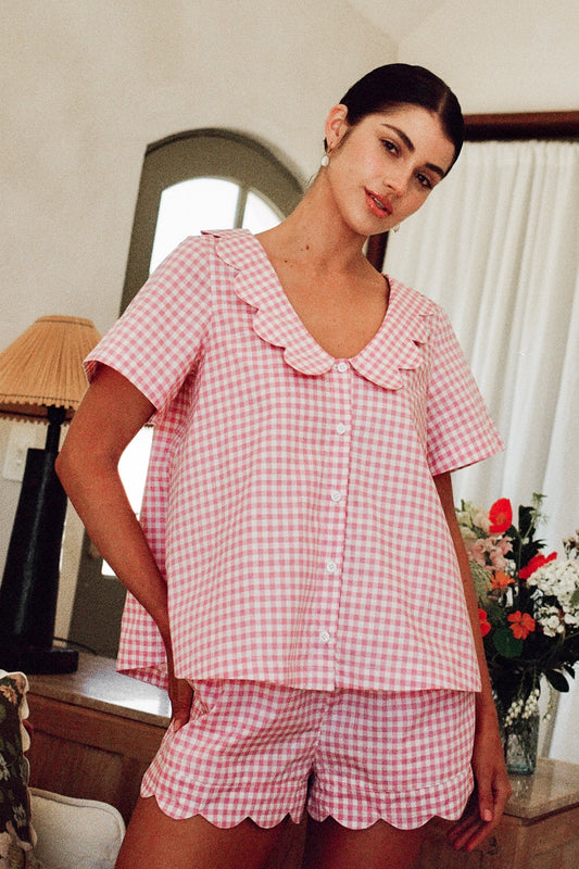 Penelope Sleep Set - Gingham Berry
