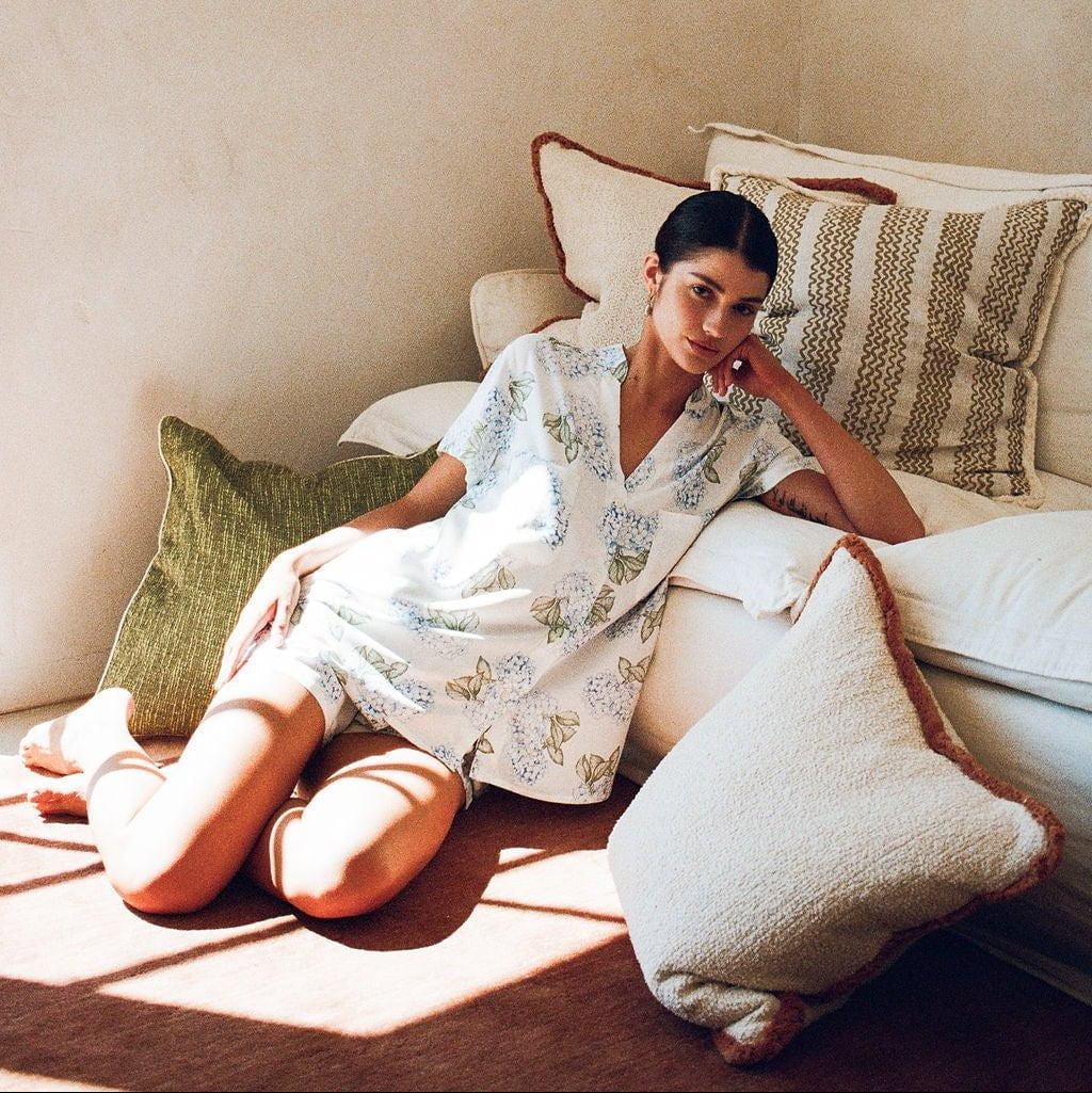 Maggie Pajama Set - Hydrangea Blue