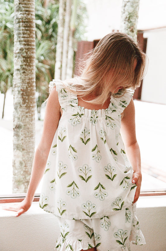 Piyama Nicolette Sleep Set - Cotton Modal - Dandelion — front view