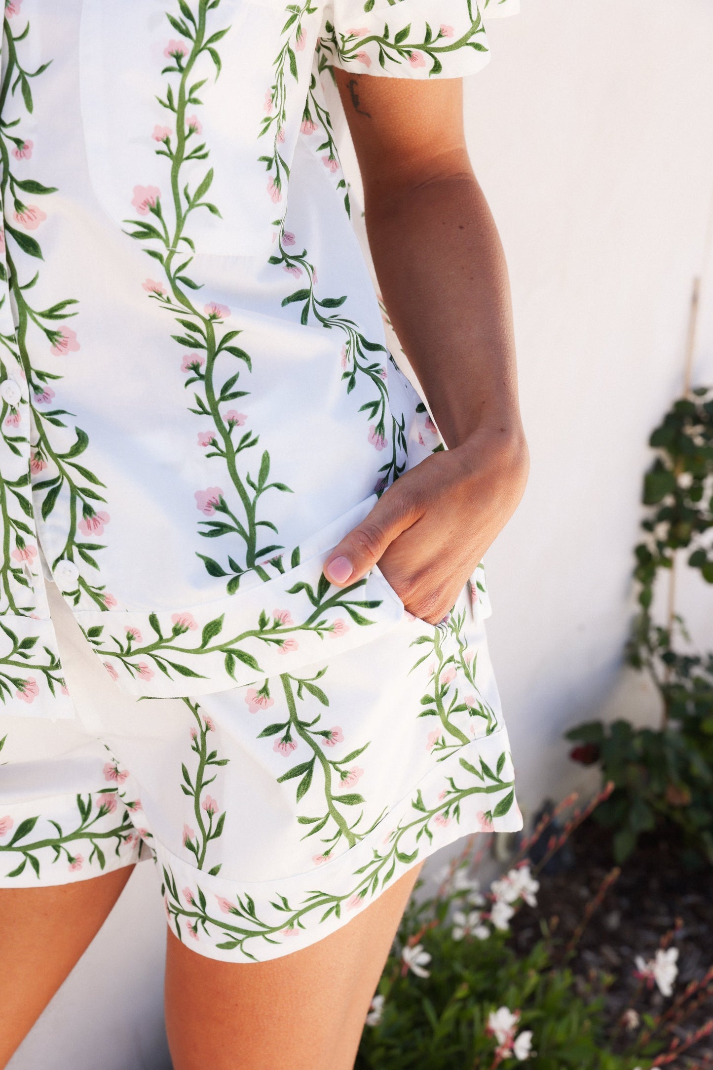 Emily Sleep Set - Cotton - Vine Pink