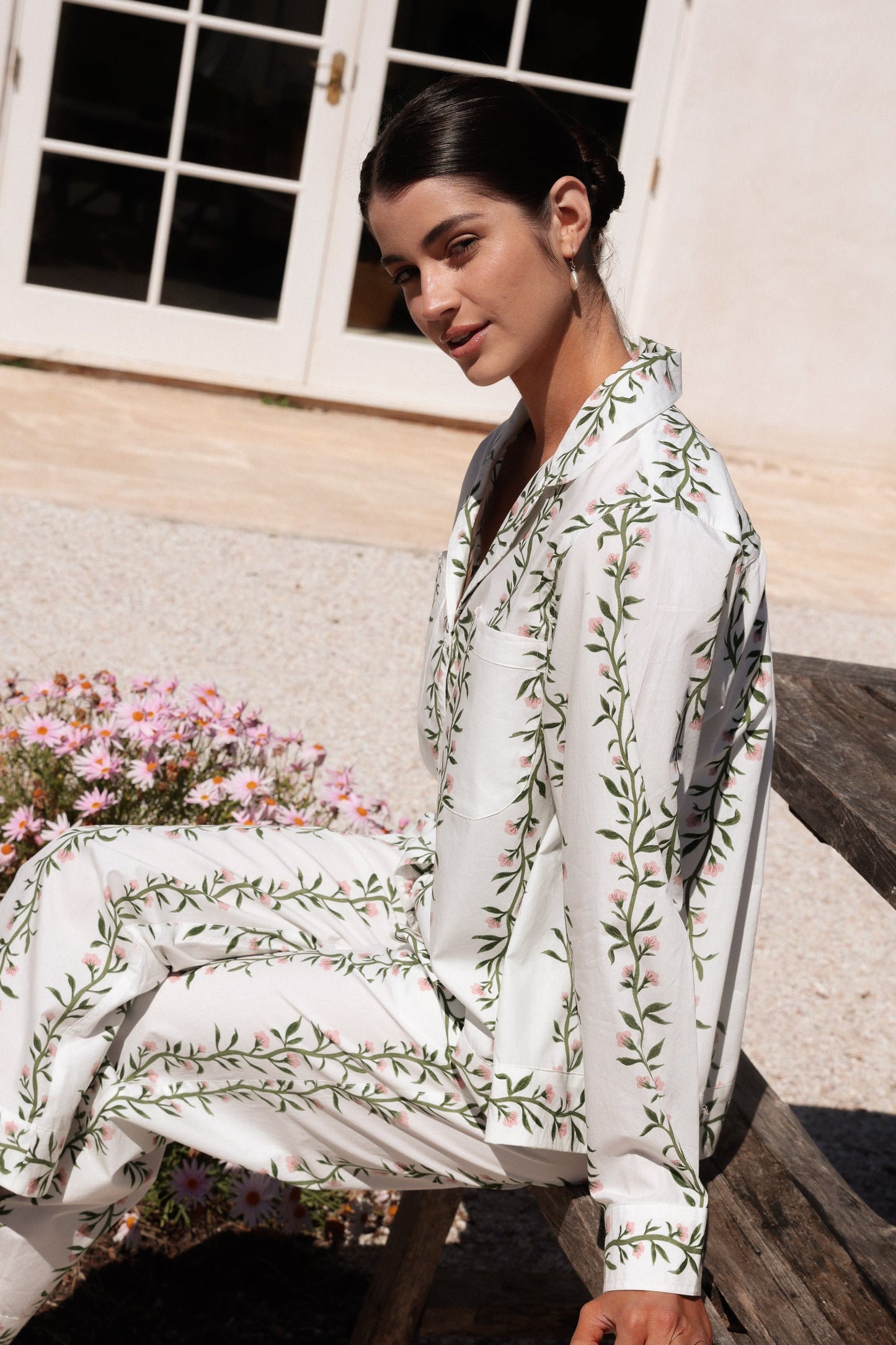 Emily Sleep Set - Long - Vine Pink