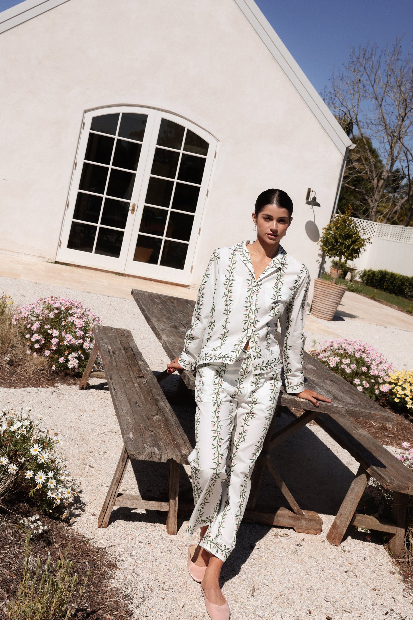 Emily Sleep Set - Long - Vine Pink