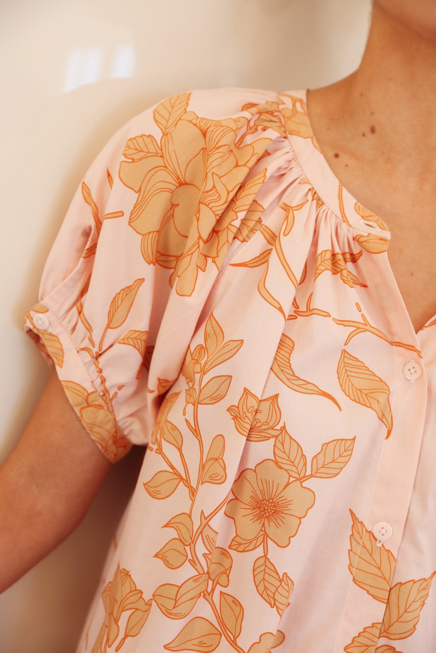 Sophie Sleep Set - Cotton Modal - Romantic Floral Peach