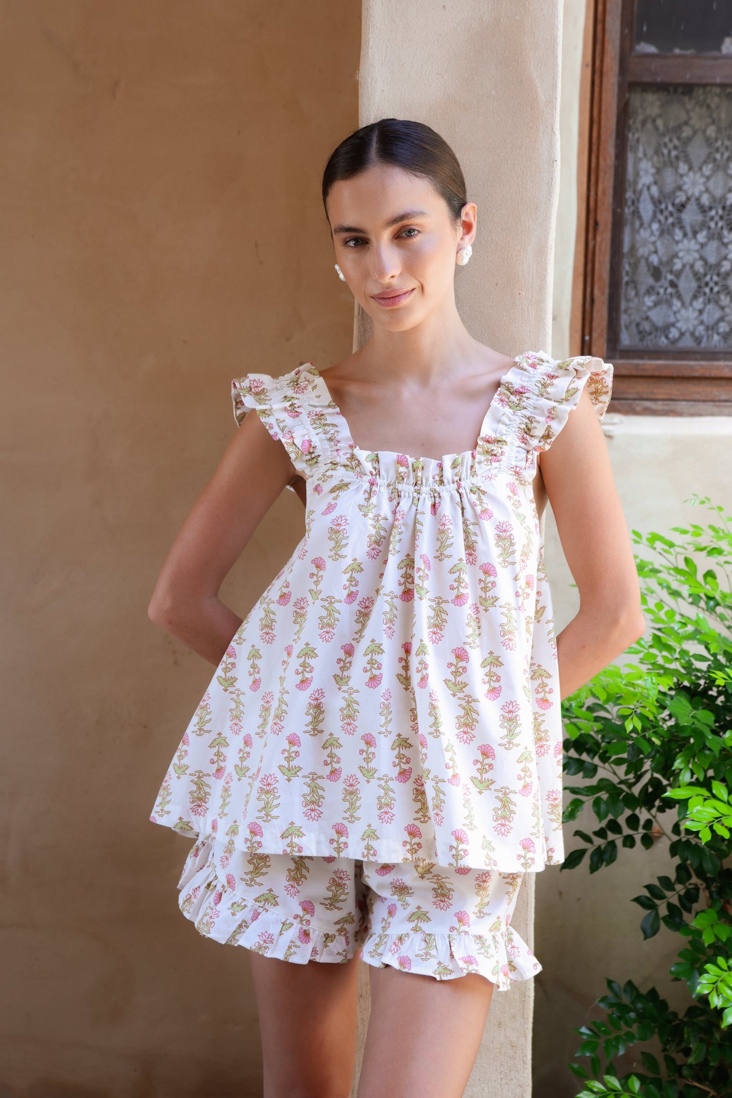 Nicolette Sleep Set - Cotton - Lotus Flower